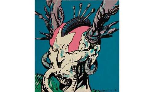 DRUILLET. " Le conducteur de char ". Acrylique sur toile signée et datée | Tessier Sarrou