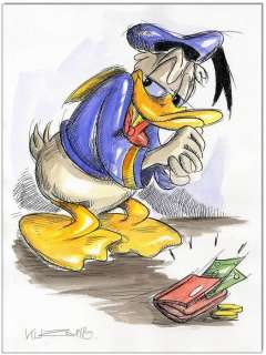 Donald Duck - Originele tekening - The Purse - Unicum (2018) | Catawiki