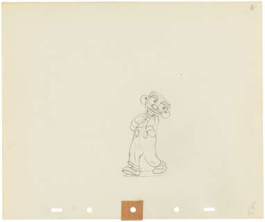 SILLY SYMPHONIES - MOTHER GOOSE GOES HOLLYWOOD PRODUCTION DRAWING ORIGINAL ART TRIO (EDDIE CANTOR/JOE E. BROWN/MARTHA RAYE). | Hake’s