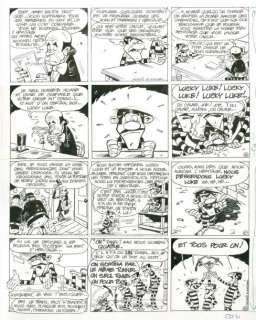 Morris (Studios) | MORRIS LUCKY LUKE. LA BALLADE DES DALTON. Encre de Chine pour la 12ème | Coutau Bégarie