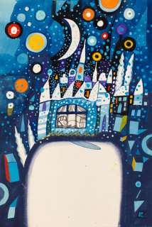 Zbigniew Rychlicki (1922 - 1989) | Zbigniew Rychlicki | Miasteczko nocą | Desa Unicum