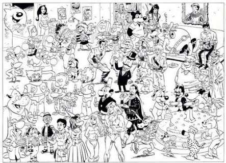 Yves Rodier - PIF ET COMPAGNIE Hommage à Pif Gadget. Illustration à l‘encre