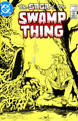 Ella Bishop-Heil | Original sketch cover (Saga of Swamp Thing #21, reprint) | Raremarq (Buy It Now)