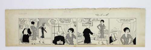 Chic Young "Dumb Dora", April 13, 1931, Large Comic Strip, Original Art | University Archives