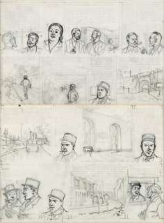 Jacobs | Blake et mortimer S.o.S. météores Crayon et encre de Chine pour | Millon