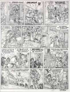 Walthéry | Natacha, planche n°41 Ã  la mine de plomb et Ã  l… | Banque Dessinée