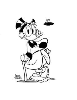 Zio Paperone - Silvia Ziche - Disegno originale - Page volante | Catawiki