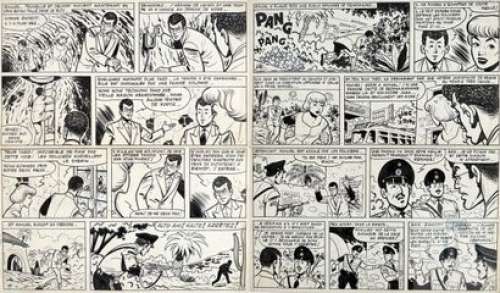 Reding/Prunelle. Paire de planches orginales n°17 et n°18… | Dagoty