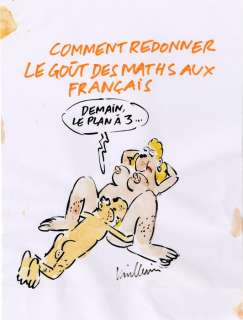 Vuillemin, Philippe - Dessin original + mise en couleur sur papier - les maths (2016) | Catawiki