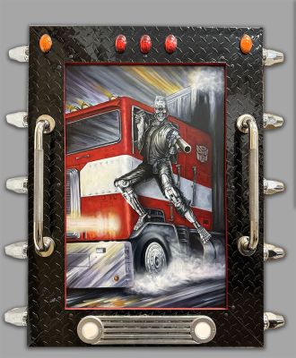 Monte M. Moore | Transformers VS Terminator #1 Published Cover Art painting by Monte Moore | Raremarq (Buy It Now)