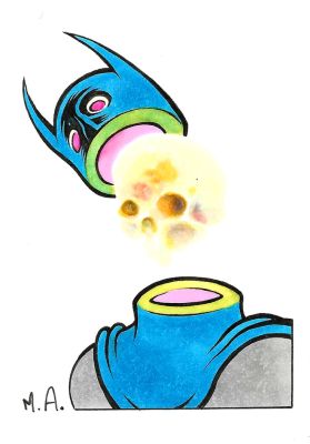 Matthew Allison | Baby Bat Skull | Athenaeum Comic Art