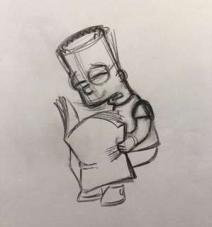 The Simpsons - BART - Original Animation Drawing - Matt Groening EP21/S09 - (1997) | Catawiki