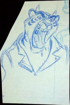 Robert James Wright 1/1 Original Art Drawing Comic Book Tiger Cat Studio Sketch | eBay US (Buy It Now)