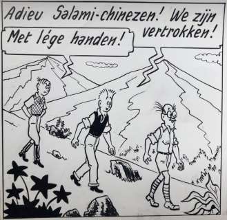 Piet Pienter en Bert Bibber 5 - Originele pagina  (strook 235/238) - De diamantmijnen van koningin Salami - (1957) | Catawiki