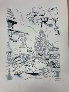 Bommel en Tom Poes - Originele pagina - Heer Bommel en Tom Poes - Strips op de markt met extra’s - (2017) | Catawiki