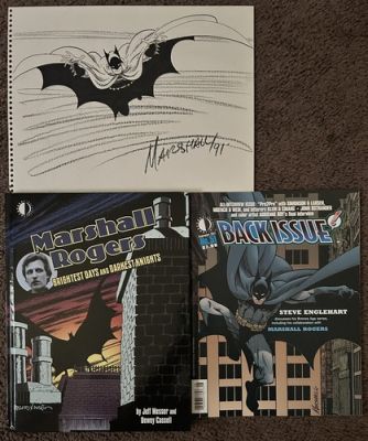 DC COMICS MARSHALL RODGERS BATMAN SKETCH 1991 WITH HARDCOVER AND BACK ISSUE #51 | eBay US