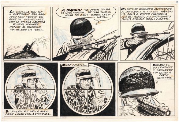 PRATT Hugo (1927-1995) Ernie... - Lot 245 - PRATT Hugo (1927-1995) Ernie Pike Encre de Chine et...