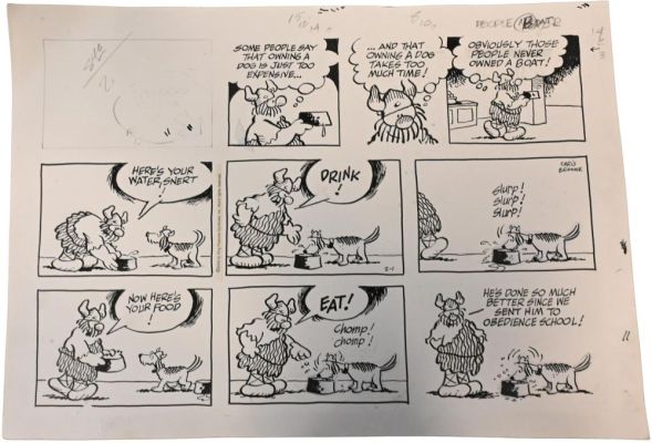 Lot 78 - Chris Browne (American 1952–2023), Hagar the Horrible Sunday Comic Strip Ink on paper, multi-panel Sunday format for… | misc / divers