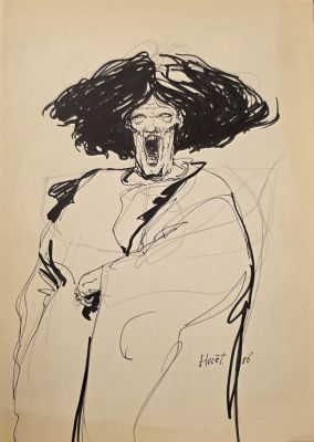 Hulet , Daniel - illustration originale pour un cahier de croquis | Galerie des bulles