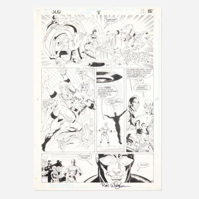 Lot 260 - Rod Whigham and Romeo Tanghal, Justice League Quarterly #8 Story Page 17 (DC Comics, 1992) | Landry Pop Auctions