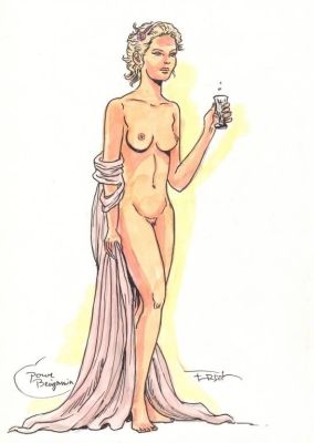 Lot 186 - Ersel. Dessin original dédicacé Pionniers | BDEnchères