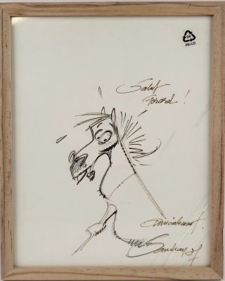 Jacques Sandron (1942-2019), Dessin Caricature Dédicacé, Stylo Et Mine de Plomb Sur Papier, Signé Et Daté 2007 En Bas À Droite, Dim. 29 X 23 Cm. | Lot 327 : | misc / divers