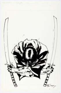 Bernard Chang - Ninjak (Colin King) Illustration Original Art (Valiant, c. 1995). The VH1 Universe -