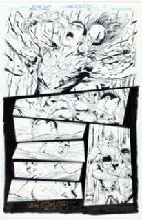 Doug Hazlewood [Nicola Scott printed blue lines] - Teen Titans #95 Story Page 13 Original Art (DC, 2011).