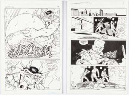 Chris Allan and Rod Ollerenshaw Teenage Mutant Ninja Turtles Adventures Story Page Original Art Group of 2 (Archie... (Total: 2 Original Art)