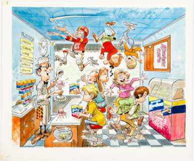 Jack Davis "Kool Aid Koolers" Advertisement Illustration Original Art (c. 1961). ... | Heritage