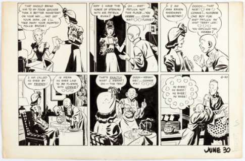 Caniff, Milton | Milton Caniff Terry and the Pirates Partial Sunday Comic Strip Original Art dated 6-30 (Chicago Tribune, c. 1940).... | Heritage