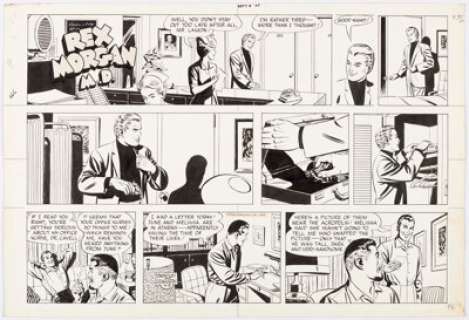 Bradley, Marvin - Marvin Bradley and Frank Edgington Rex Morgan, M.D. Sunday Comic Strip Original Art dated 9-8-68 (Field Enterprise...