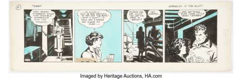 Caniff, Milton | Milton Caniff Terry and the Pirates Daily Comic Strip Original Art dated 6-10-37 (Chicago Tribune - N. Y. News Syn... | Heritage