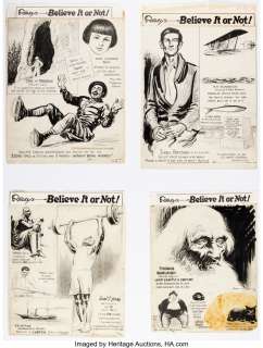 Ripley, Robert | Robert Ripley and Paul Frehm Ripley’s Believe It Or Not! Daily Comic Strip Original Art Group of 8 (King Features ... (Total: 8 Original Art) | Heritage
