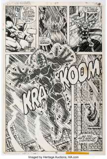 Broderick, Pat | Pat Broderick and Bob Wiacek Captain Marvel #57 Story Page 9 Original Art (Marvel, 1978).... | Heritage