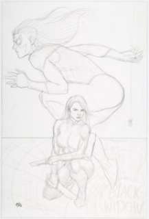 Cho, Frank | Frank Cho - Black Widow and Spider-Woman Preliminary Original Art (undated).... | Heritage