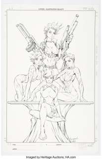 Garza, Alé | Alé Garza and Joe Weems Cyberforce / Hunter-Killer #5 Variant Cover Original Art (Image/Top Cow, 2010).... | Heritage