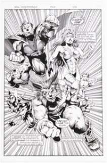 Valentino, Jim - Jim Valentino, Eddy Newell, and Andrew Pepoy The New Shadowhawk #5 Splash Page 4 Original Art (Image, 1995)....