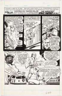 Marvel Artist | Howard Bender (attributed) and John Tartaglione (attributed) Star Wars Weekly #42 Story Page 1 Original Art (Marve... | Heritage