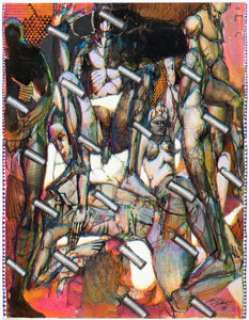 Storey, Barron - Barron Storey "#28 Figures & Missiles" Painting Original Art (1996)....