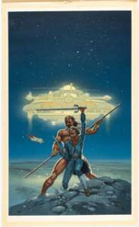 Mattingly, David - David Mattingly A Wizard in Bedlam Paperback Cover Original Art (DAW, 1980)....