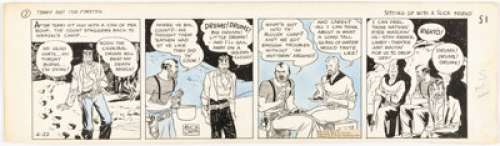 Caniff, Milton | Milton Caniff Terry and the Pirates Daily Comic Strip Original Art dated 4-22-35 (Chicago Tribune, 1935). ... | Heritage