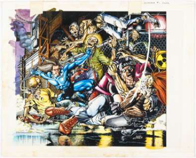 Valiant Comics Artist - Bill Dunn Geomancer #1 Wraparound Cover Color Production Original Art (Valiant, 1994)....