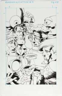 Wrightson, Bernie | Bernie Wrightson and Shepherd Hendrix Captain Sternn: Running Out of Time #3 Internal Splash Page 48 Original Art ... | Heritage