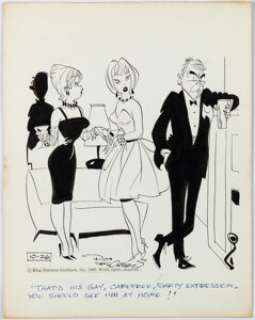 Flowers, Don - Don Flowers Glamour Girls Single Panel Gag Panel Comic Strip Original Art dated 10-26-1963 (King Features Syndicat...