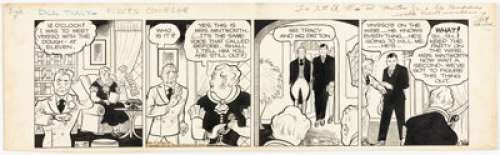 Gould, Chester | Chester Gould Dick Tracy Daily Comic Strip Art dated 6-5-37 (Chicago Tribune, 1937). ... | Heritage