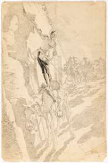 Vierge, Daniel | Daniel Vierge Don Quixote Illustration Original Art (c. 1890s).... | Heritage