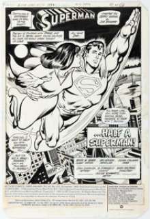 Irv Novick and John Calnan - Action Comics #537 Splash Page 1 Original Art (DC, 1982)....