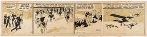 Noel Sickles - Scorchy Smith Daily Comic Strip Original Art dated 6-13-36 (Associated Press Newsfeatures, 1936).