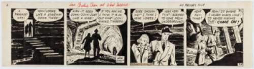 Alfred Andriola Charlie Chan Daily Comic Strip Original Art dated 7-15 (McNaught Syndicate, c. 1940s).